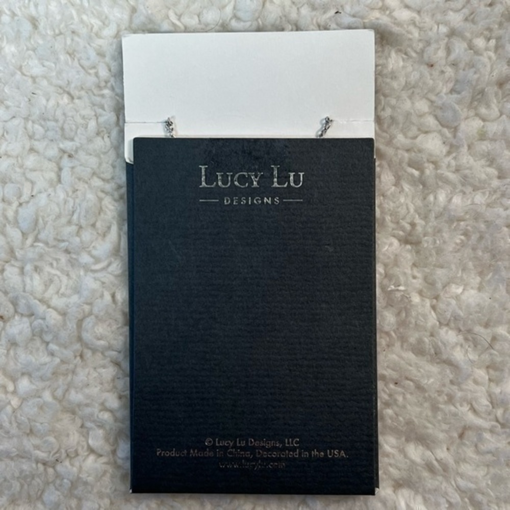 Lucy Lu "WILD AT HEART" Stainless/Enamel Bar Necklace - Picture 4 of 4